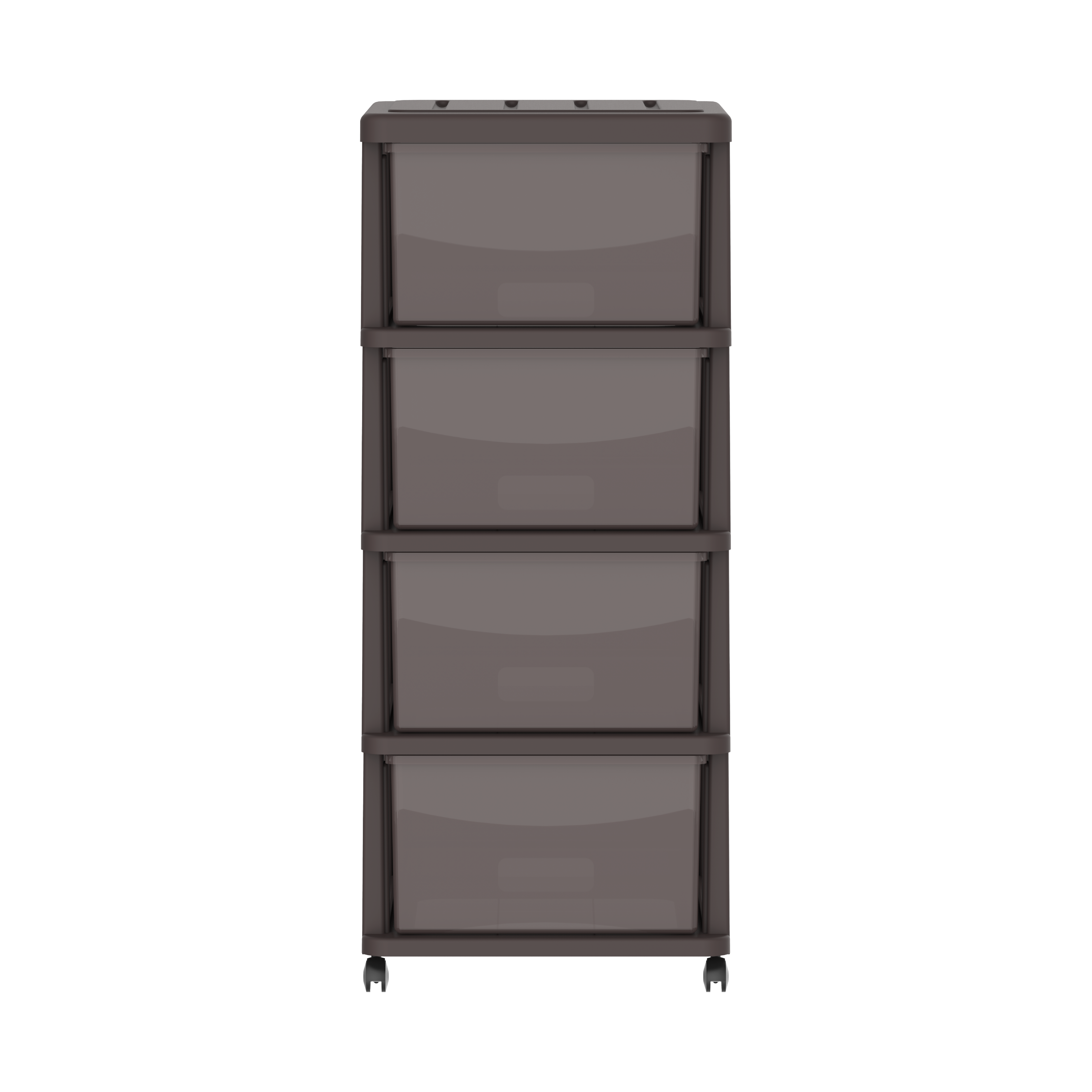 خزانة تخزين سيدارجرين 4 طبقات مع أدراج وعجلات