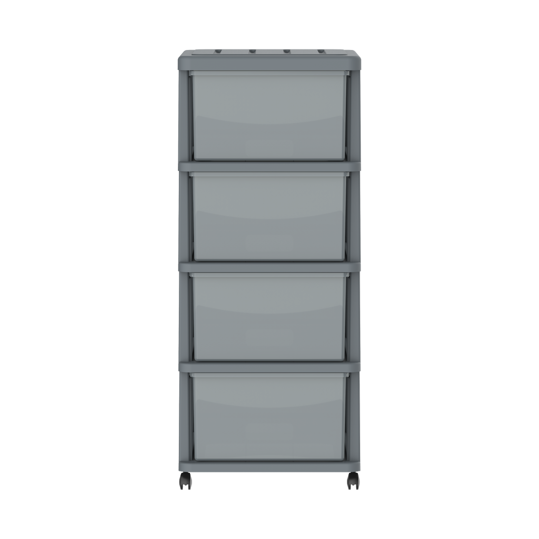 خزانة تخزين سيدارجرين 4 طبقات مع أدراج وعجلات