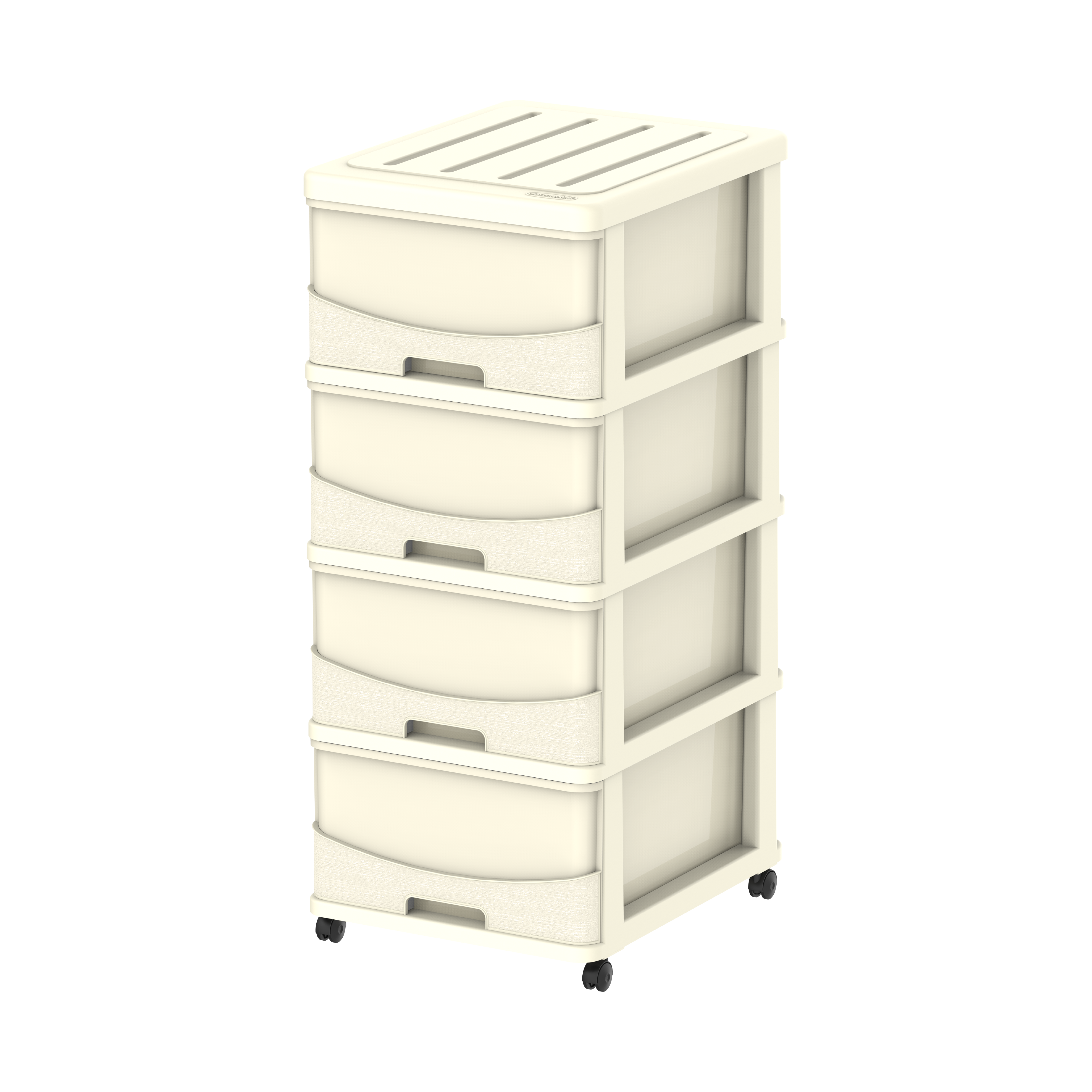 خزانة تخزين سيدارجرين 4 طبقات مع أدراج وعجلات