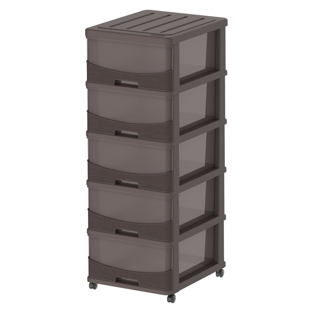  5 Tiers Storage Cabinet with Drawers & Wheels