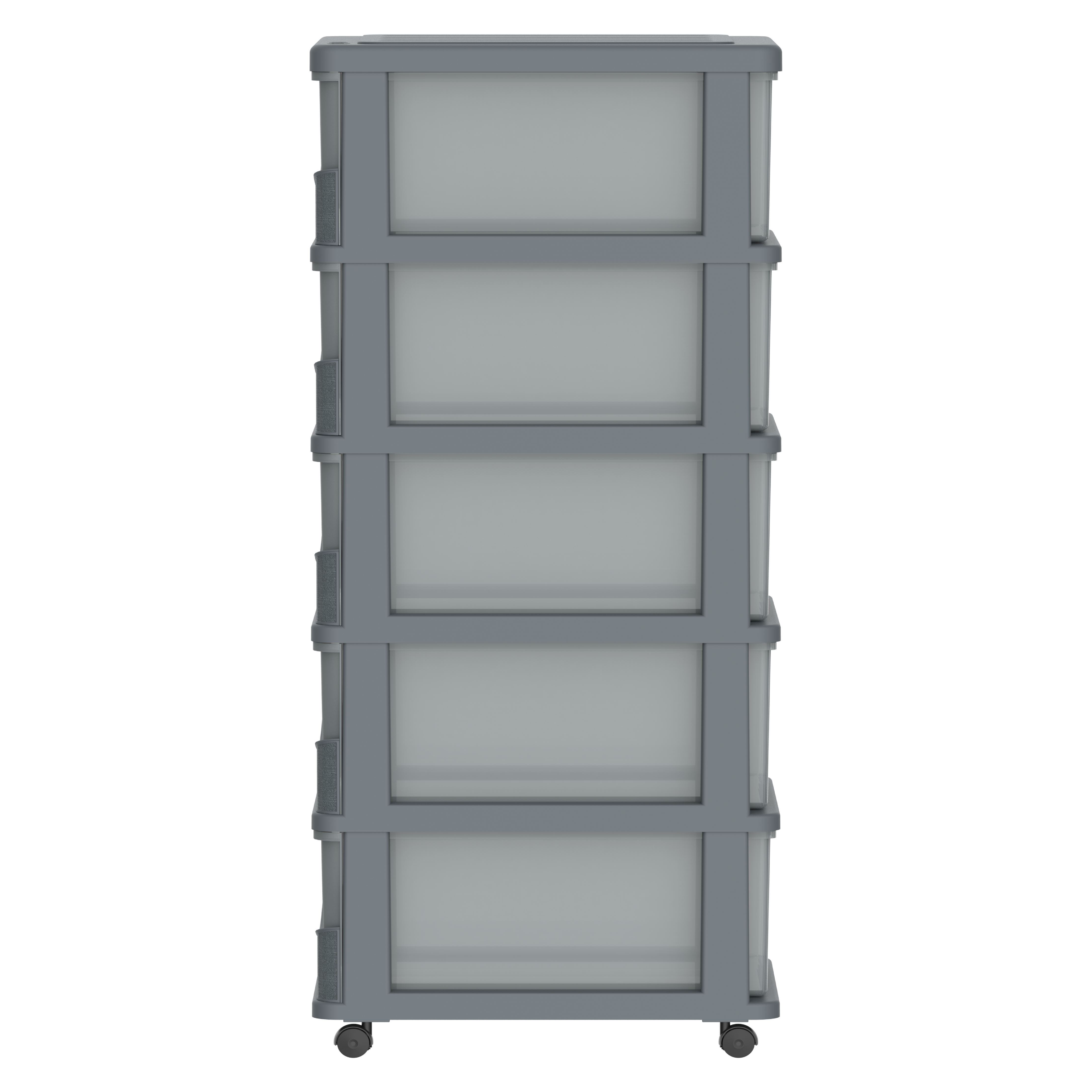  5 Tiers Storage Cabinet with Drawers & Wheels