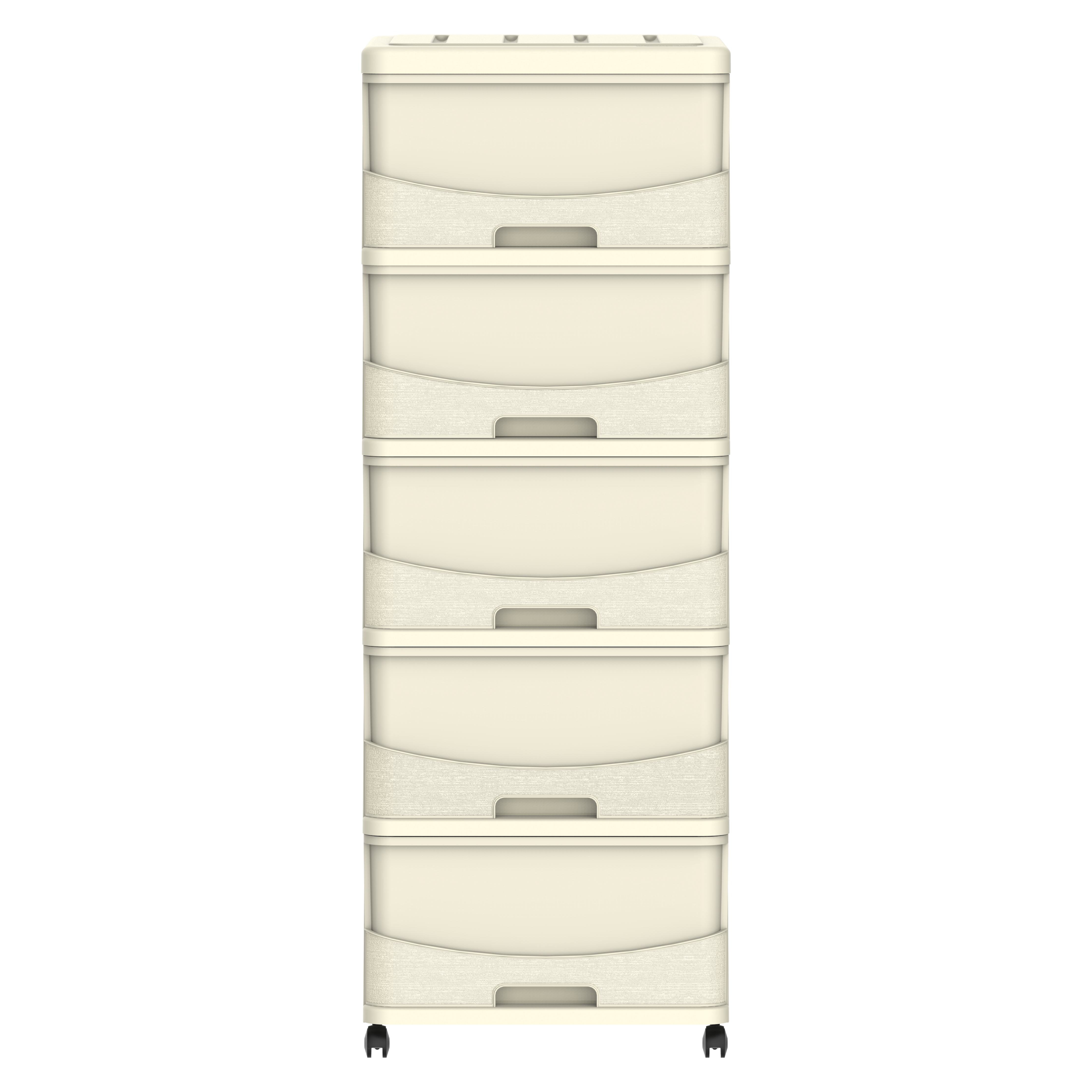  5 Tiers Storage Cabinet with Drawers & Wheels