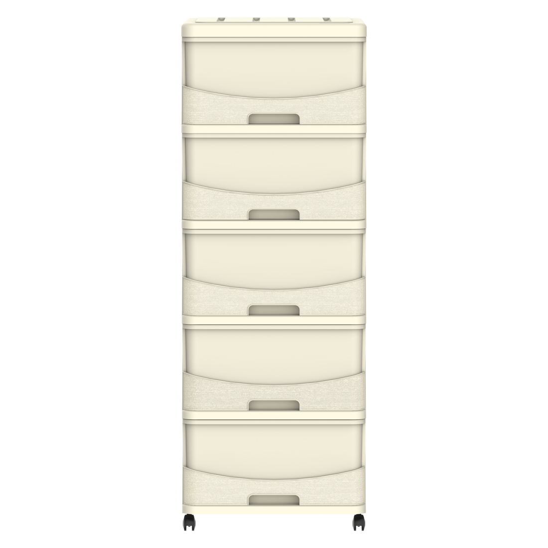  5 Tiers Storage Cabinet with Drawers & Wheels