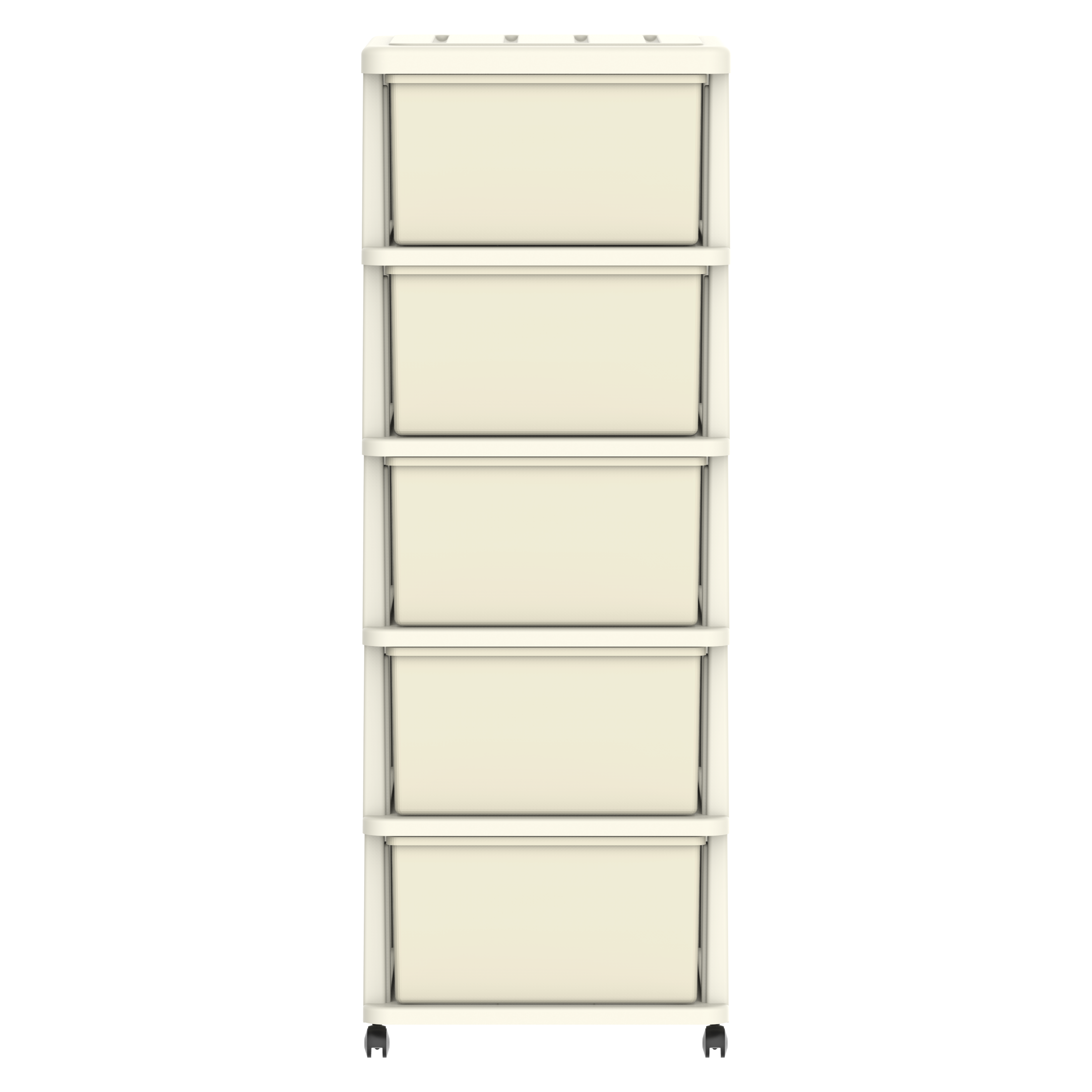  5 Tiers Storage Cabinet with Drawers & Wheels