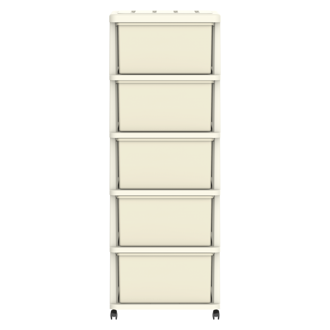  5 Tiers Storage Cabinet with Drawers & Wheels