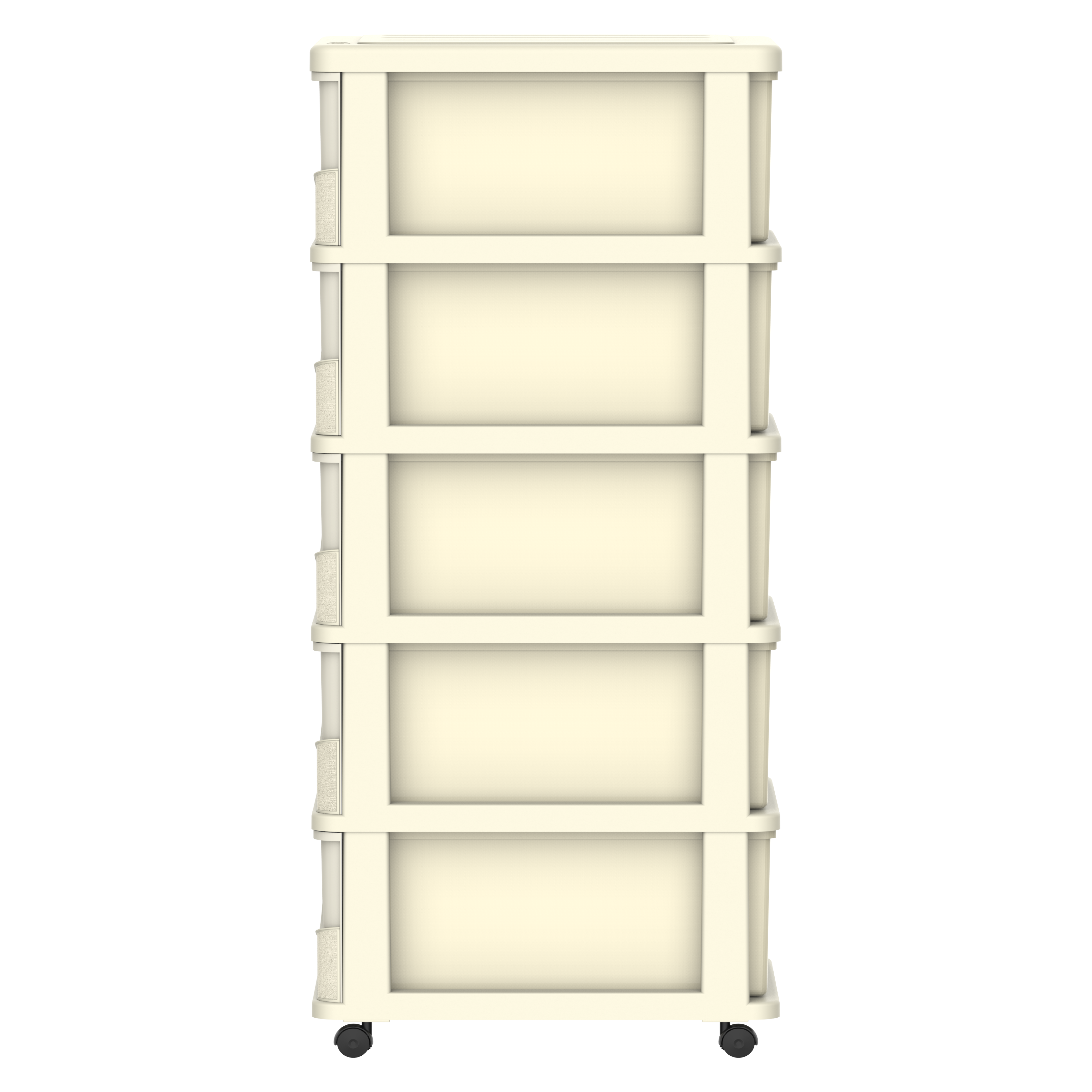  5 Tiers Storage Cabinet with Drawers & Wheels