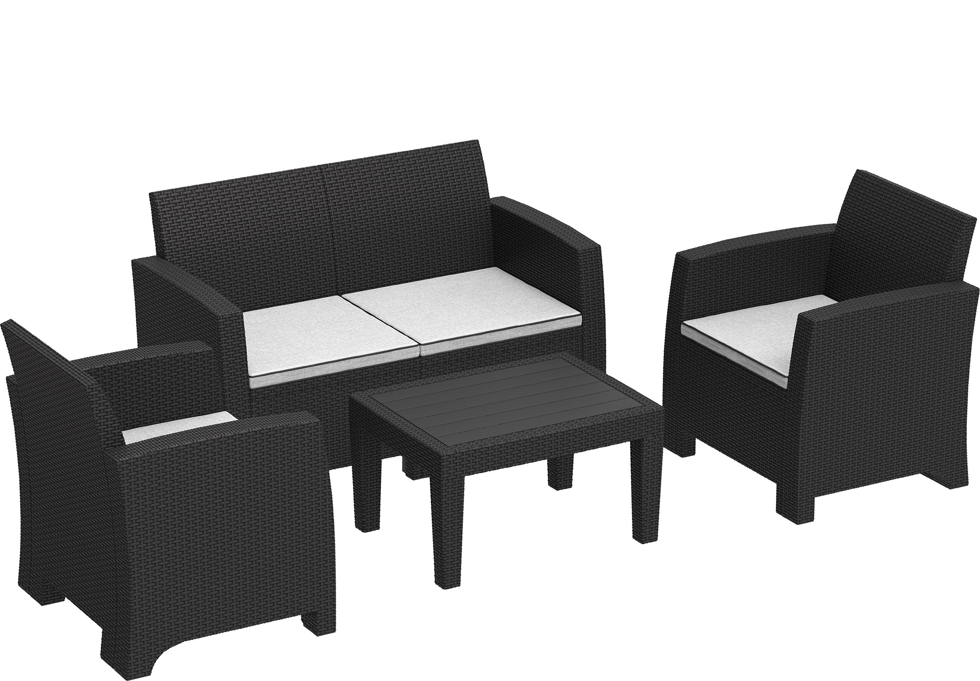 4-seater Lounge Set with Cushions