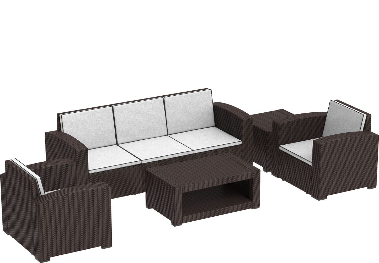 5-seater Lounge Set with Cushions