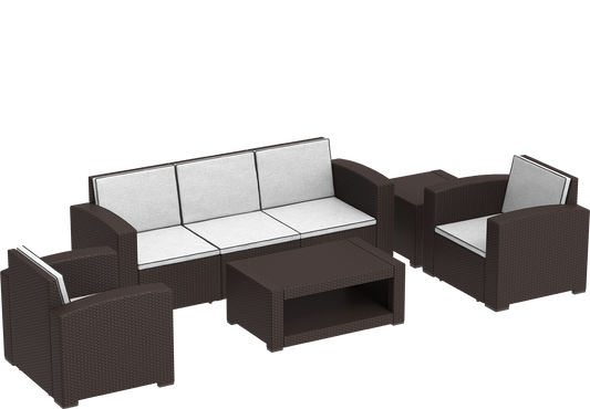 5-seater Lounge Set with Cushions