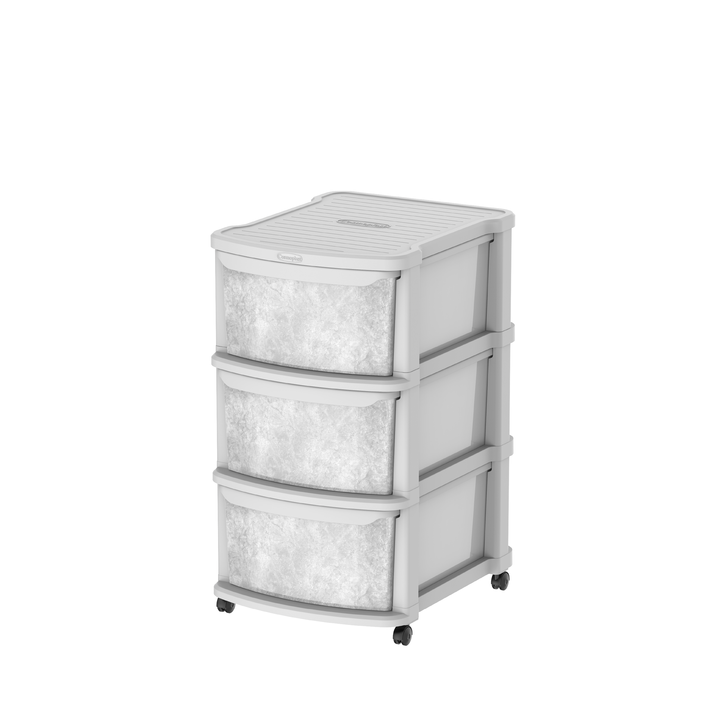 3 Tiers Multipurpose Storage Cabinet with Wheels