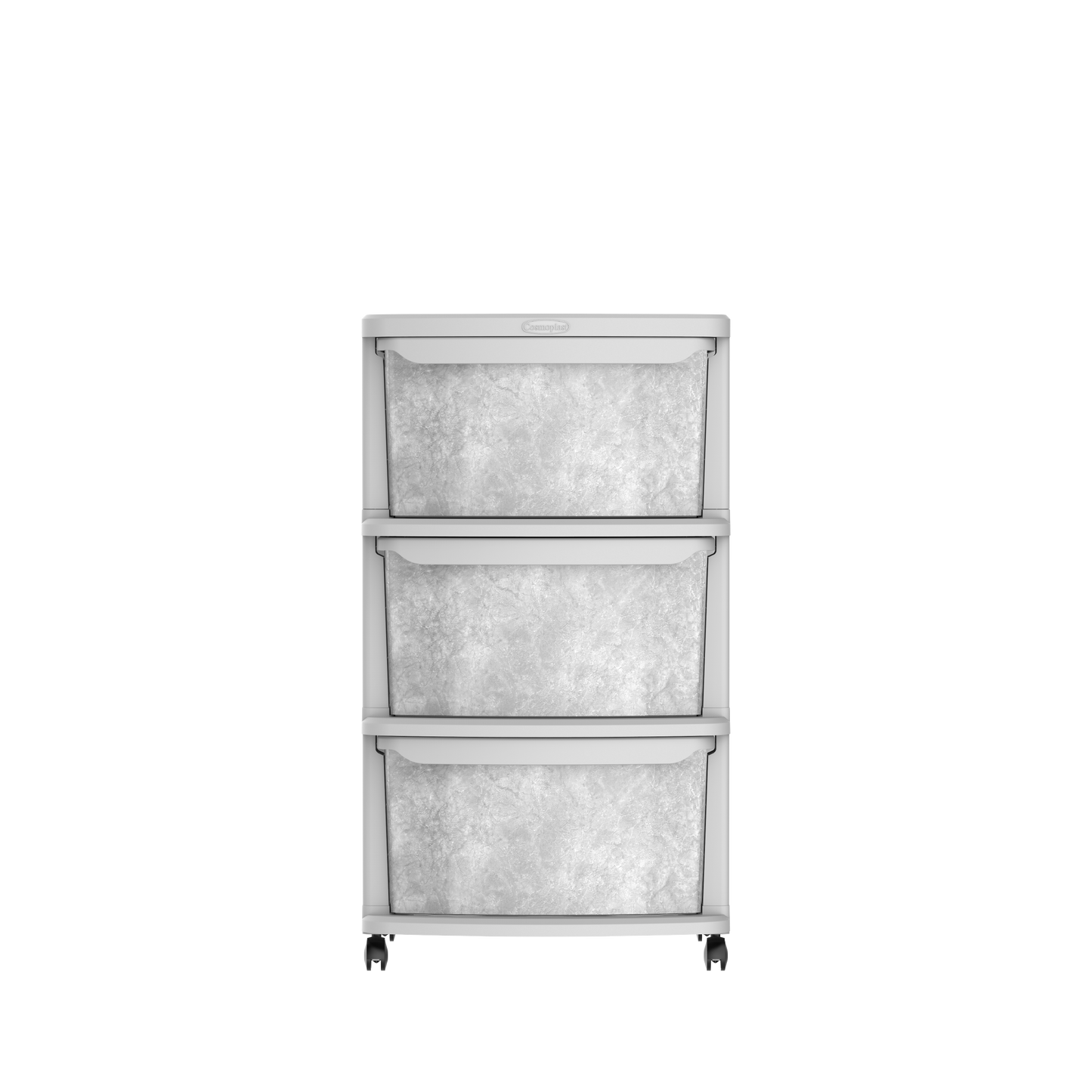 3 Tiers Multipurpose Storage Cabinet with Wheels