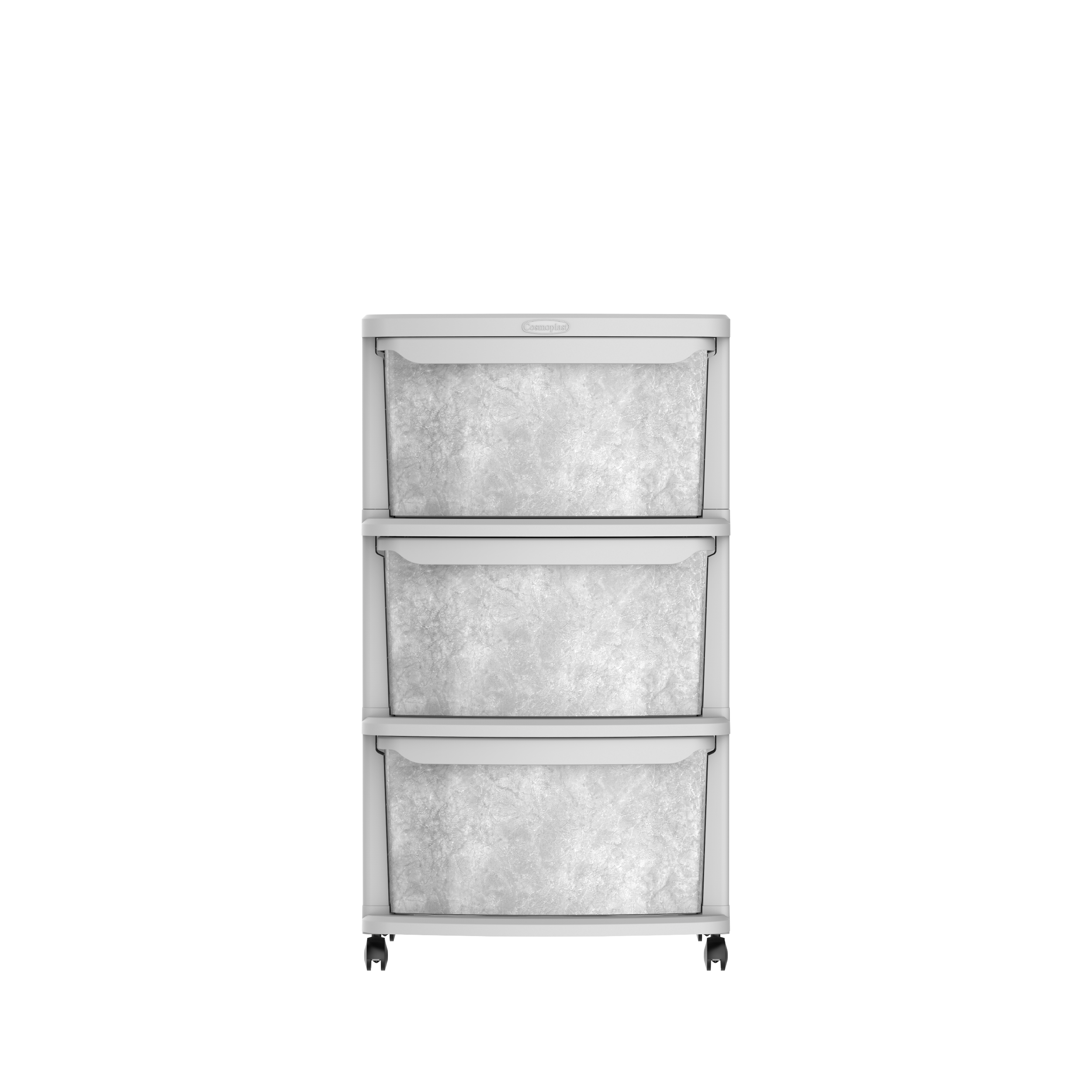 3 Tiers Multipurpose Storage Cabinet with Wheels