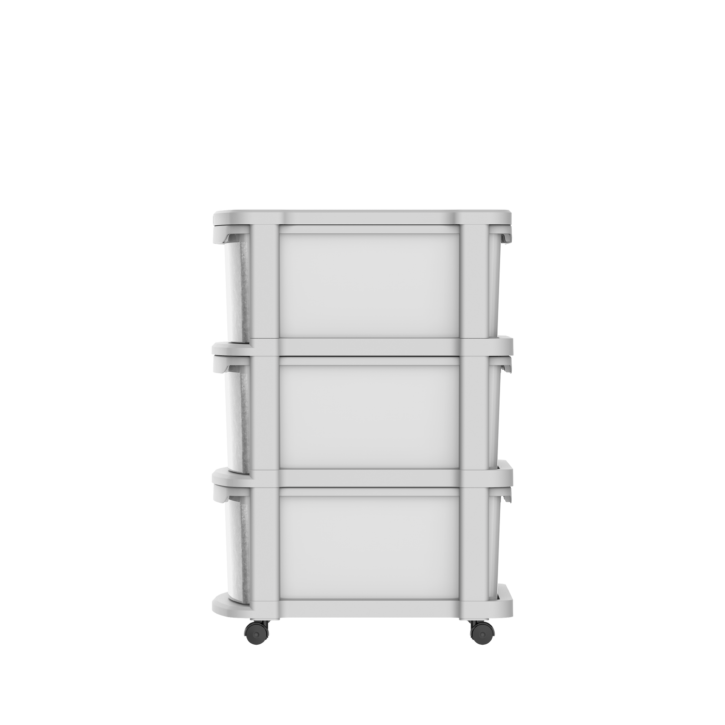 3 Tiers Multipurpose Storage Cabinet with Wheels