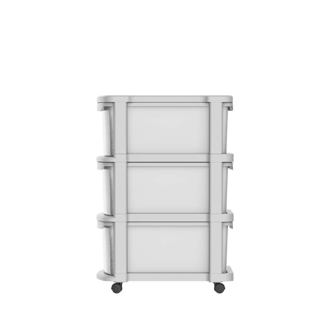 3 Tiers Multipurpose Storage Cabinet with Wheels