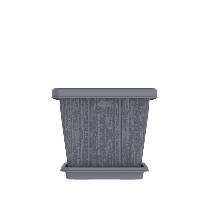 Cosmoplast 10L Cedargrain Square Planter with Tray