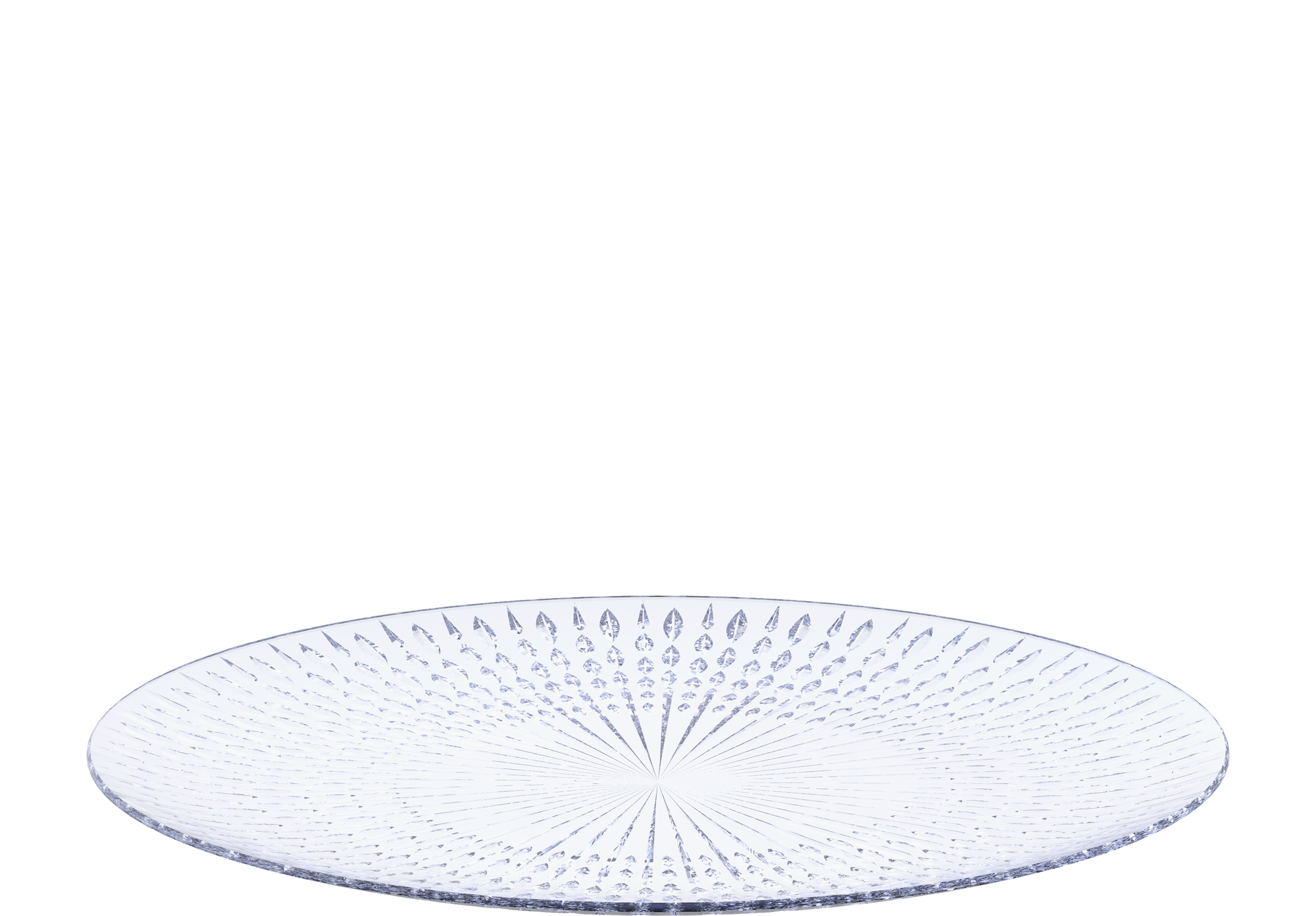 Plastic Crystal Plates - Pack of 6 Pcs.