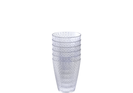 Plastic Crystal Cups - Pack of 6 Pcs.