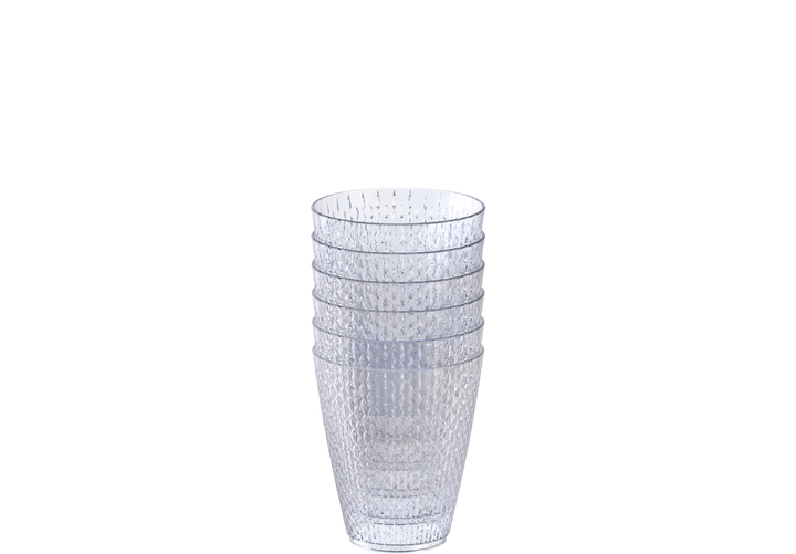 Plastic Crystal Cups - Pack of 6 Pcs.