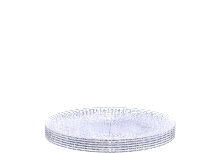 Plastic Crystal Plates - Pack of 6 Pcs.