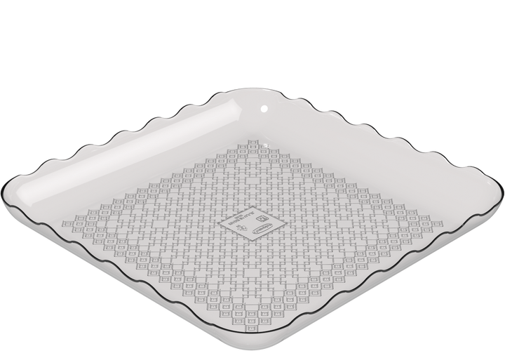 Plastic Crystal Square Plates 15 cm - 5 Pcs.