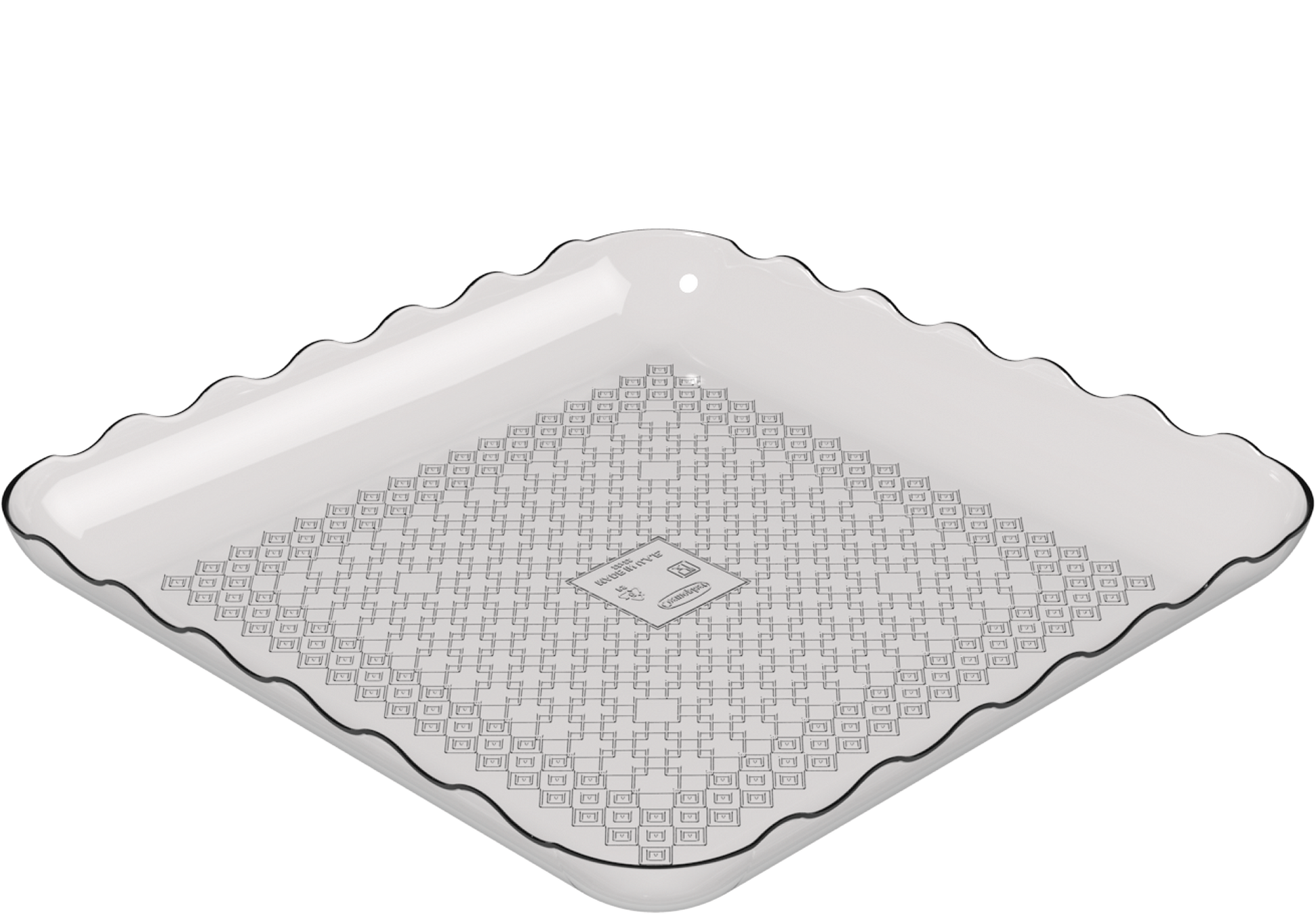 Plastic Crystal Square Plates 22 cm