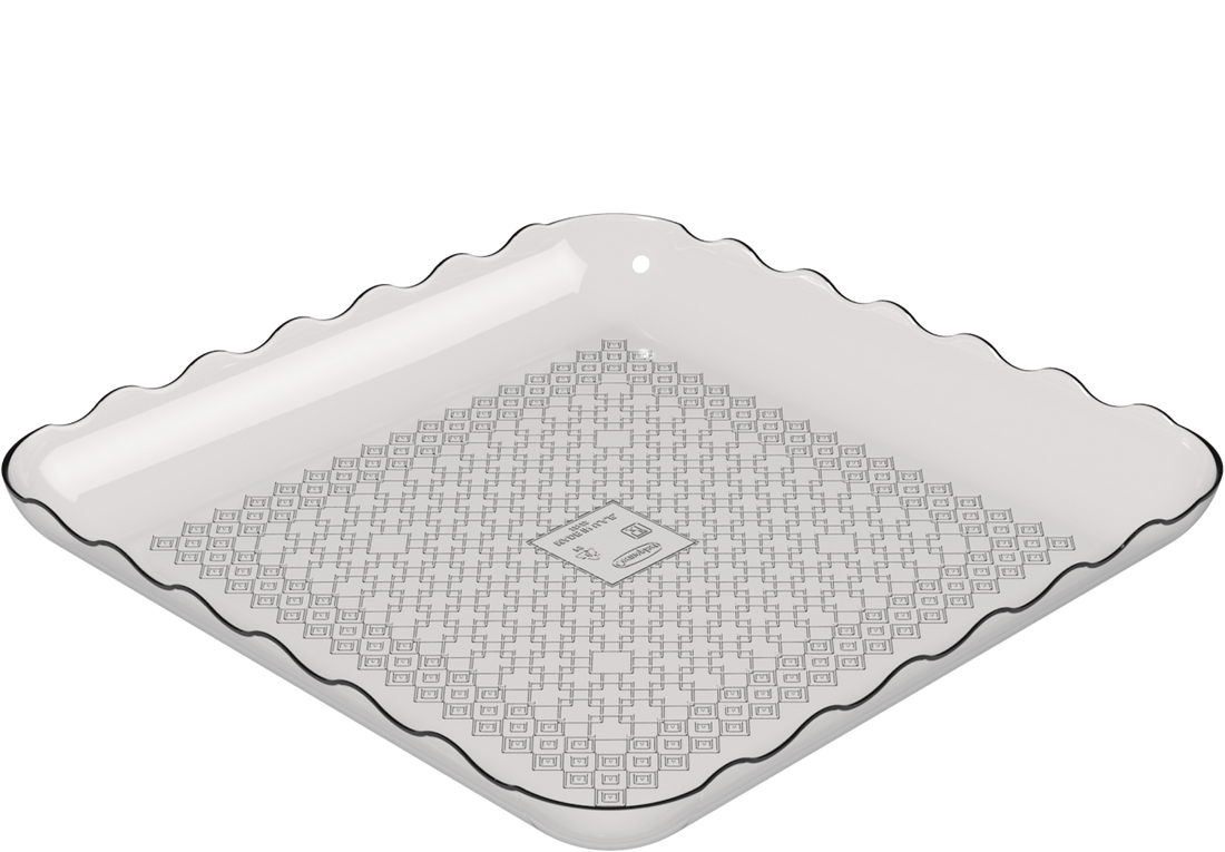 Plastic Crystal Square Plates 30 cm - 5 Pcs.