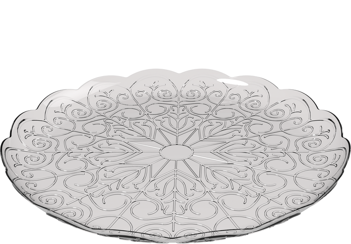 Plastic Crystal Round Plates 24 cm - 5 Pcs.