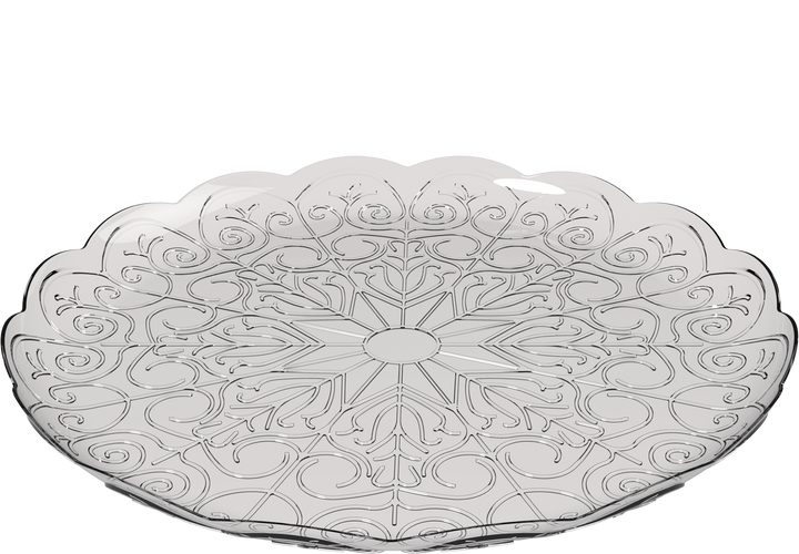 Plastic Crystal Round Plates 40 cm - 5 Pcs.