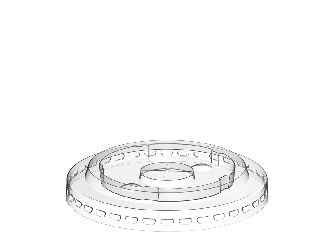 82 mm Pack of 50 Flat Lids for CB35, 8, 10 oz Clear Plastic Cups