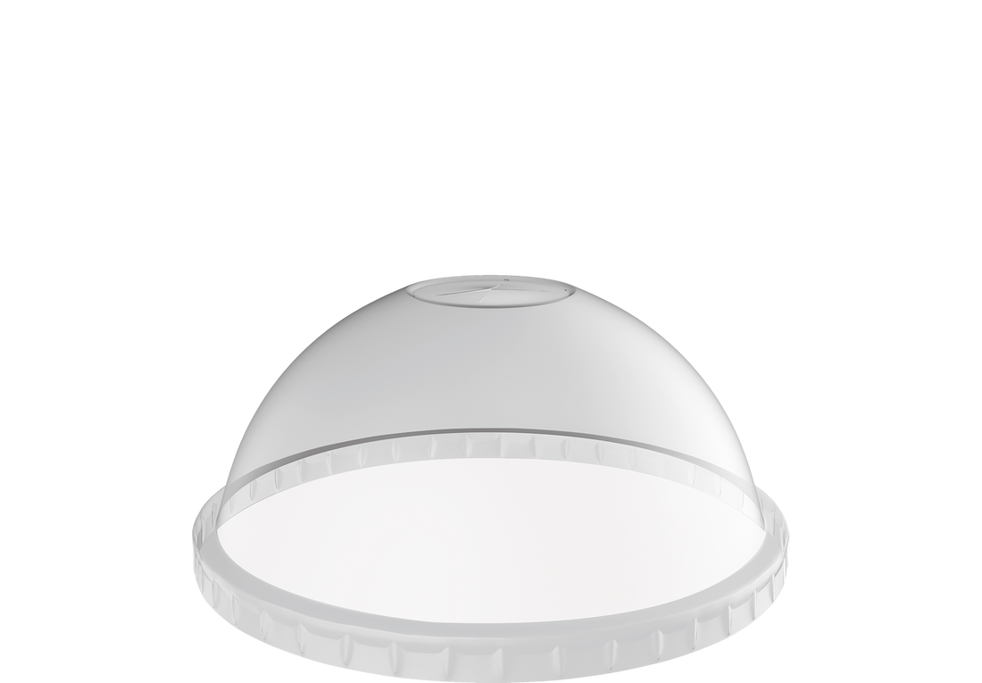 90 mm Pack of 50 Dome Lids for 12, 14 oz Clear Plastic Cups