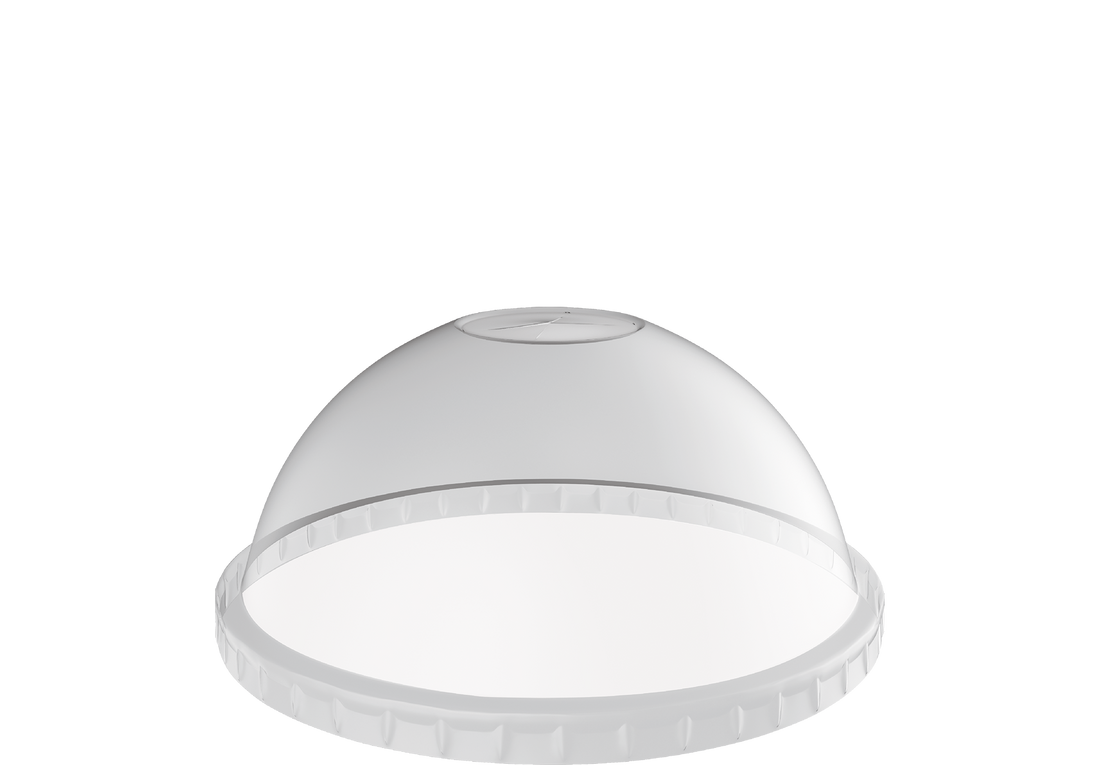 97 mm Pack of 50 Dome Lids for 16 oz Clear Plastic Cups
