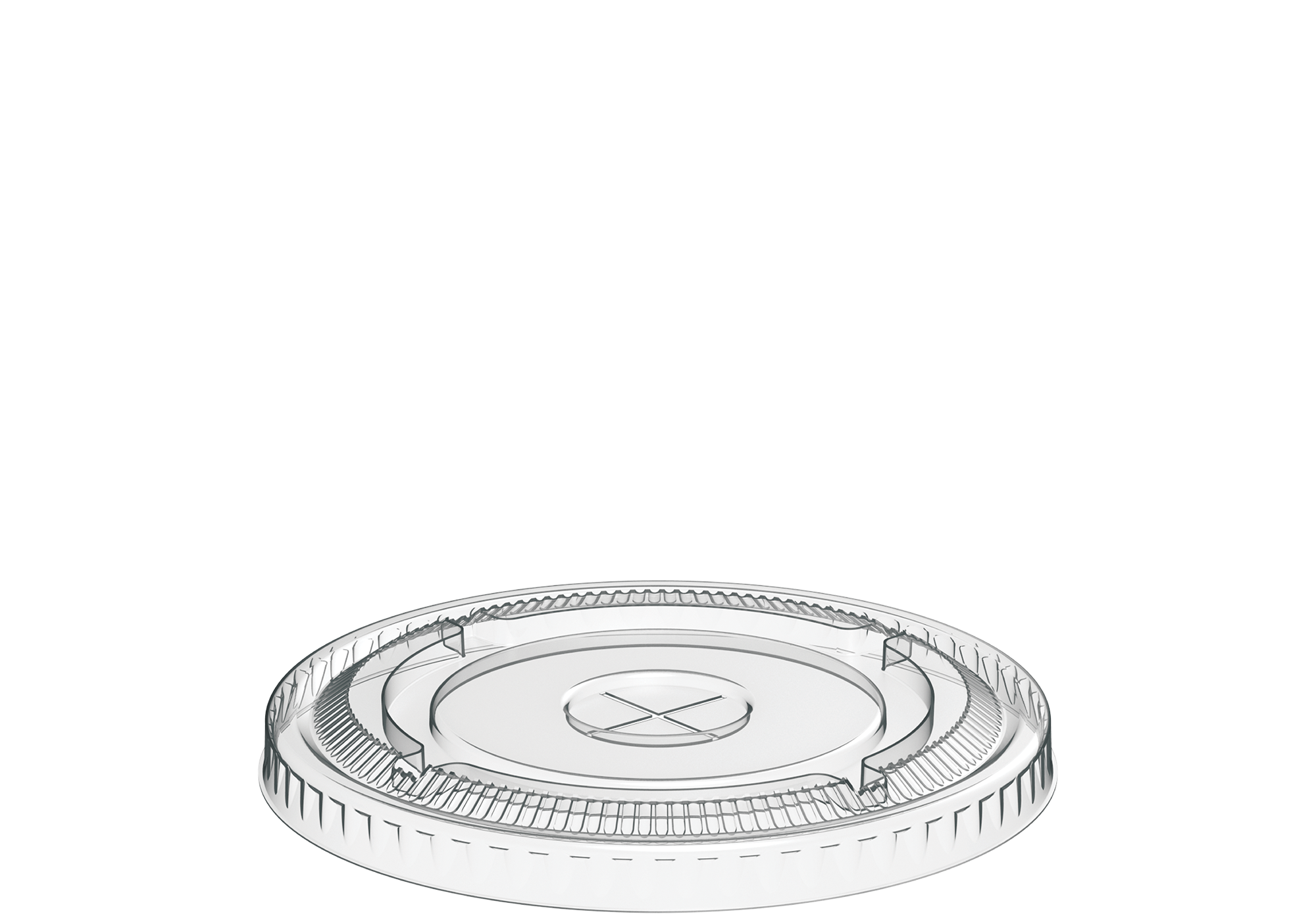 97 mm Pack of 50 Flat Lids for 16 oz Clear Plastic Cups