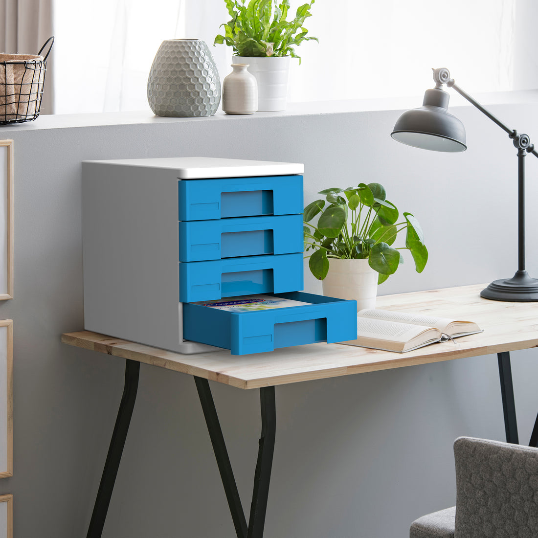 4 TIERS FILE CABINET A4 DRAWERS