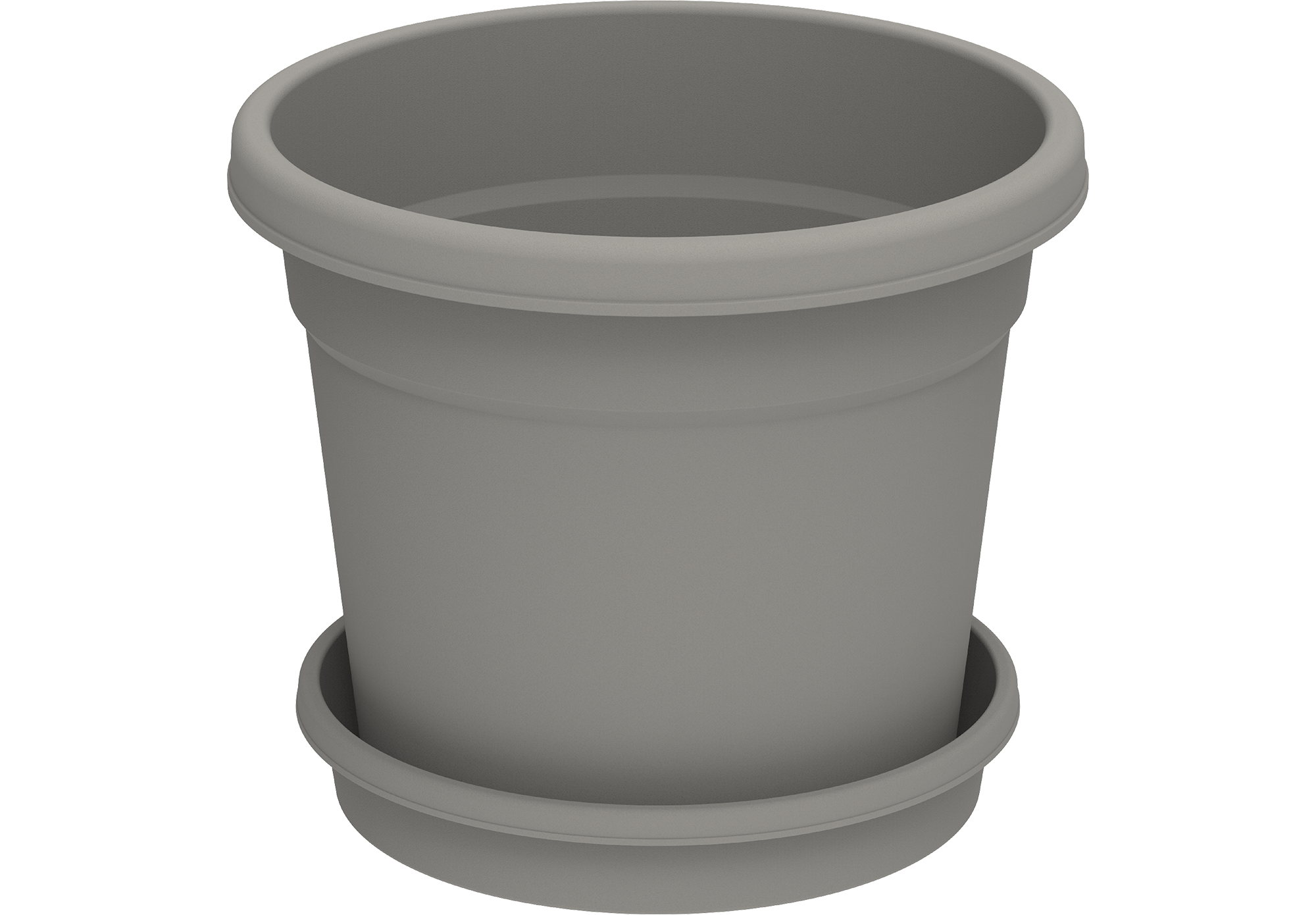 8" Round Flowerpot with Tray Cosmoplast UAE