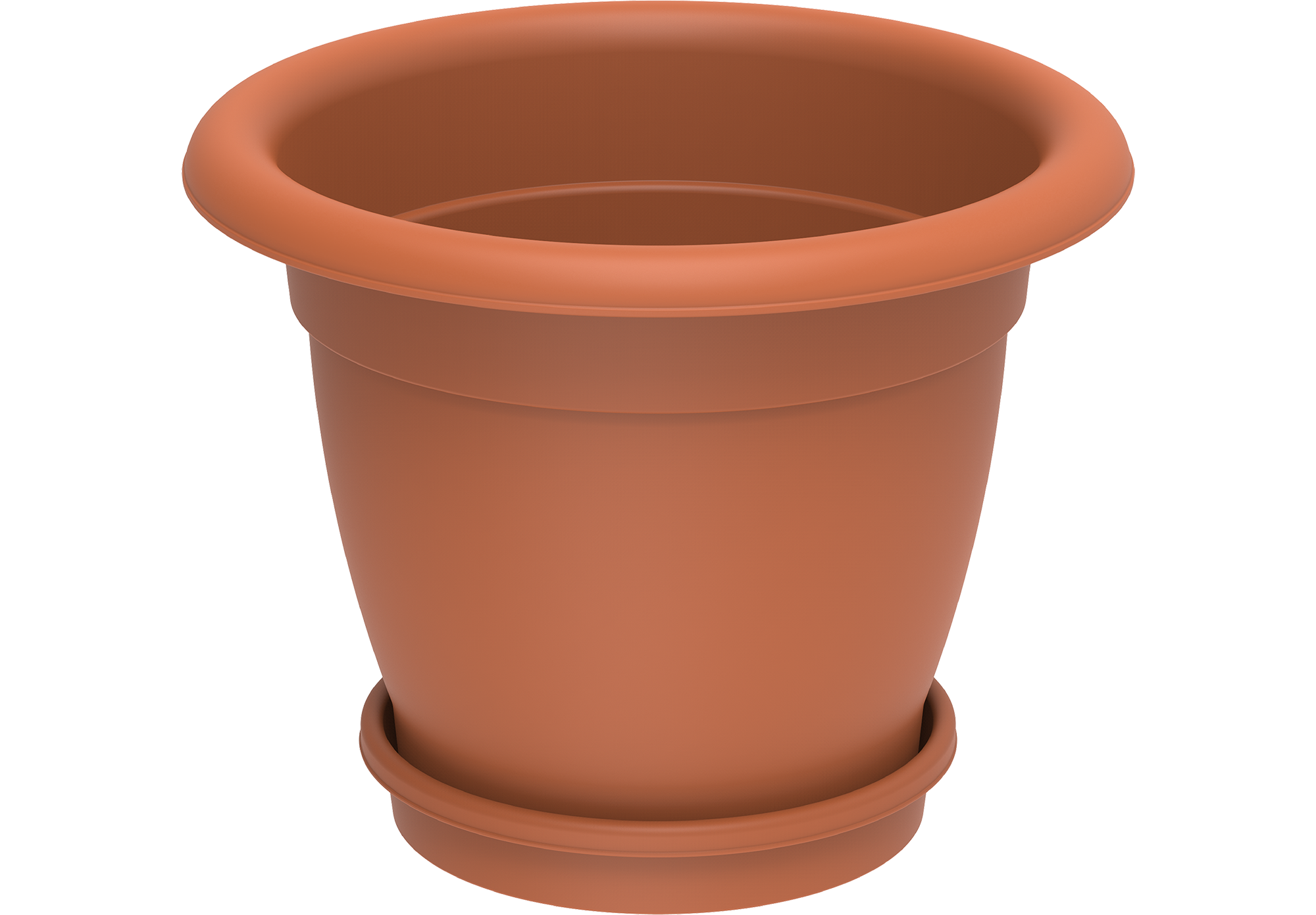 20" Round Flowerpot with Tray Cosmoplast UAE