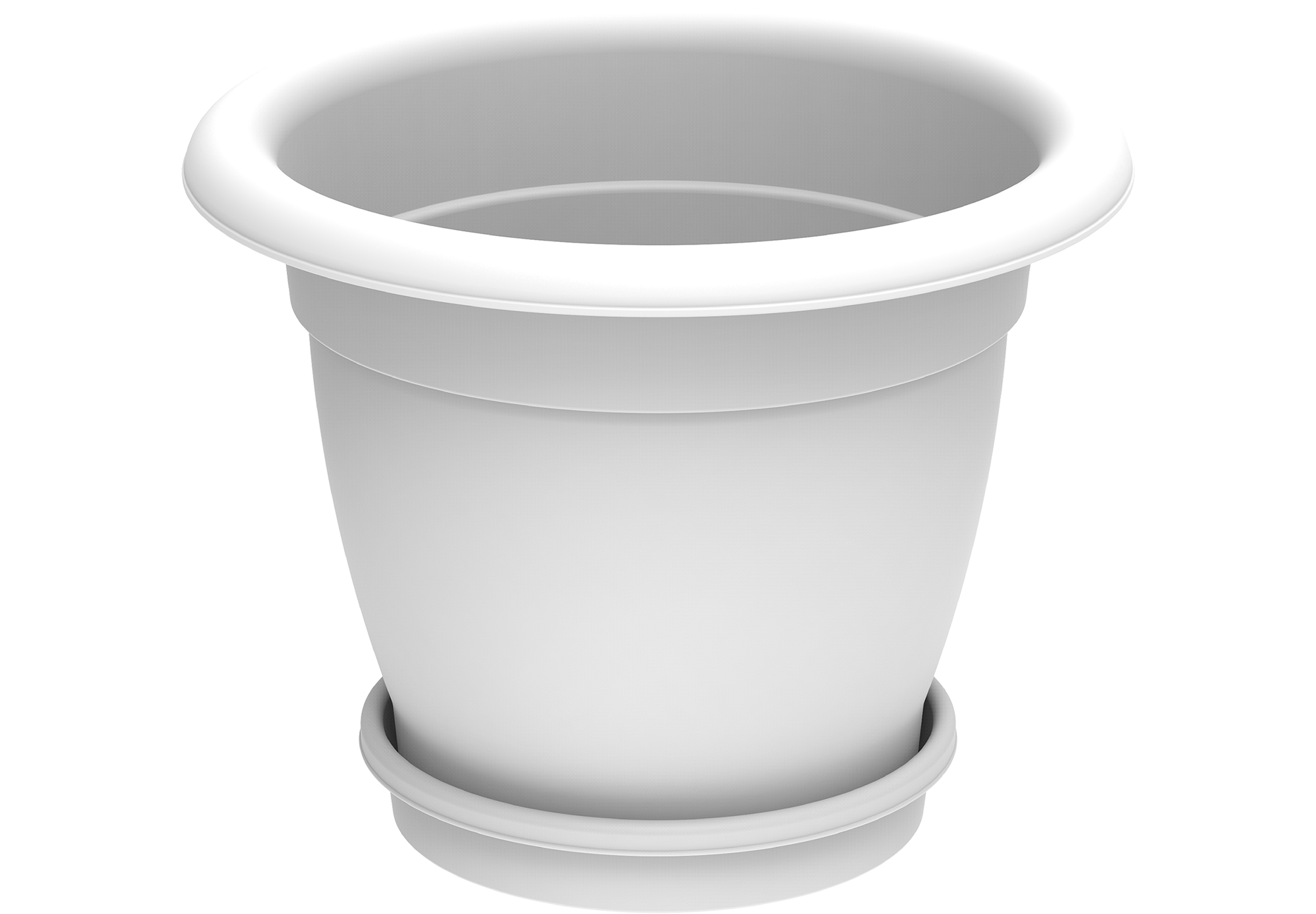 20" Round Flowerpot with Tray Cosmoplast UAE