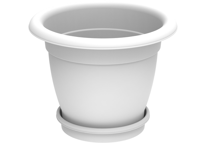 20" Round Flowerpot with Tray Cosmoplast UAE