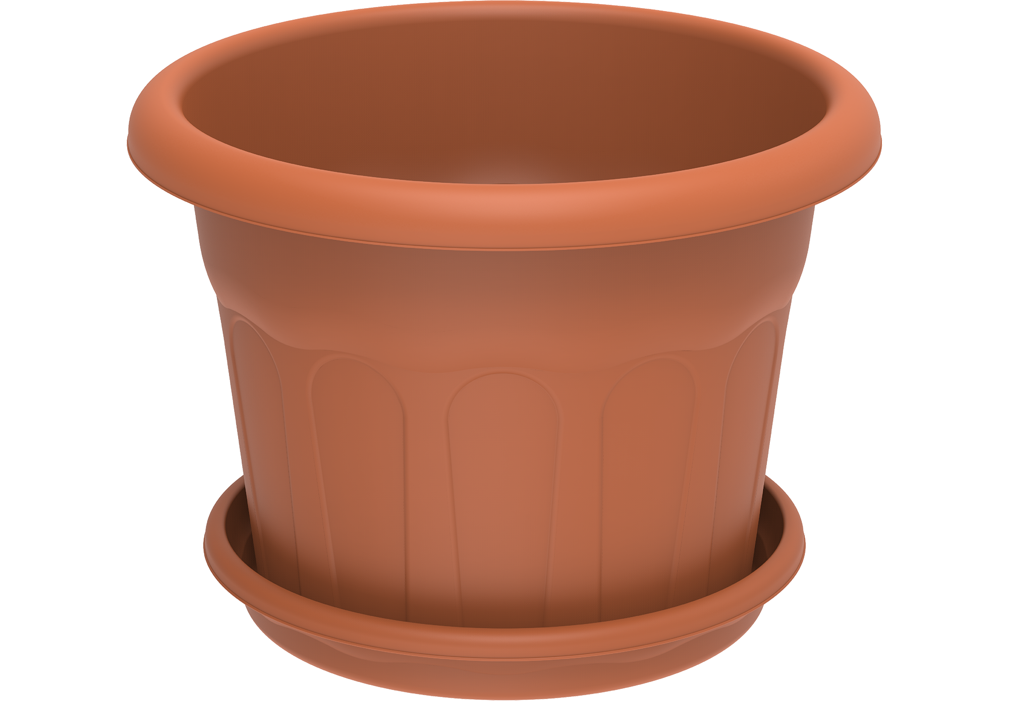 28" Round Flowerpot with Tray