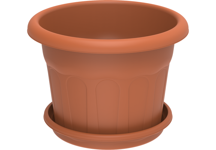 28" Round Flowerpot with Tray
