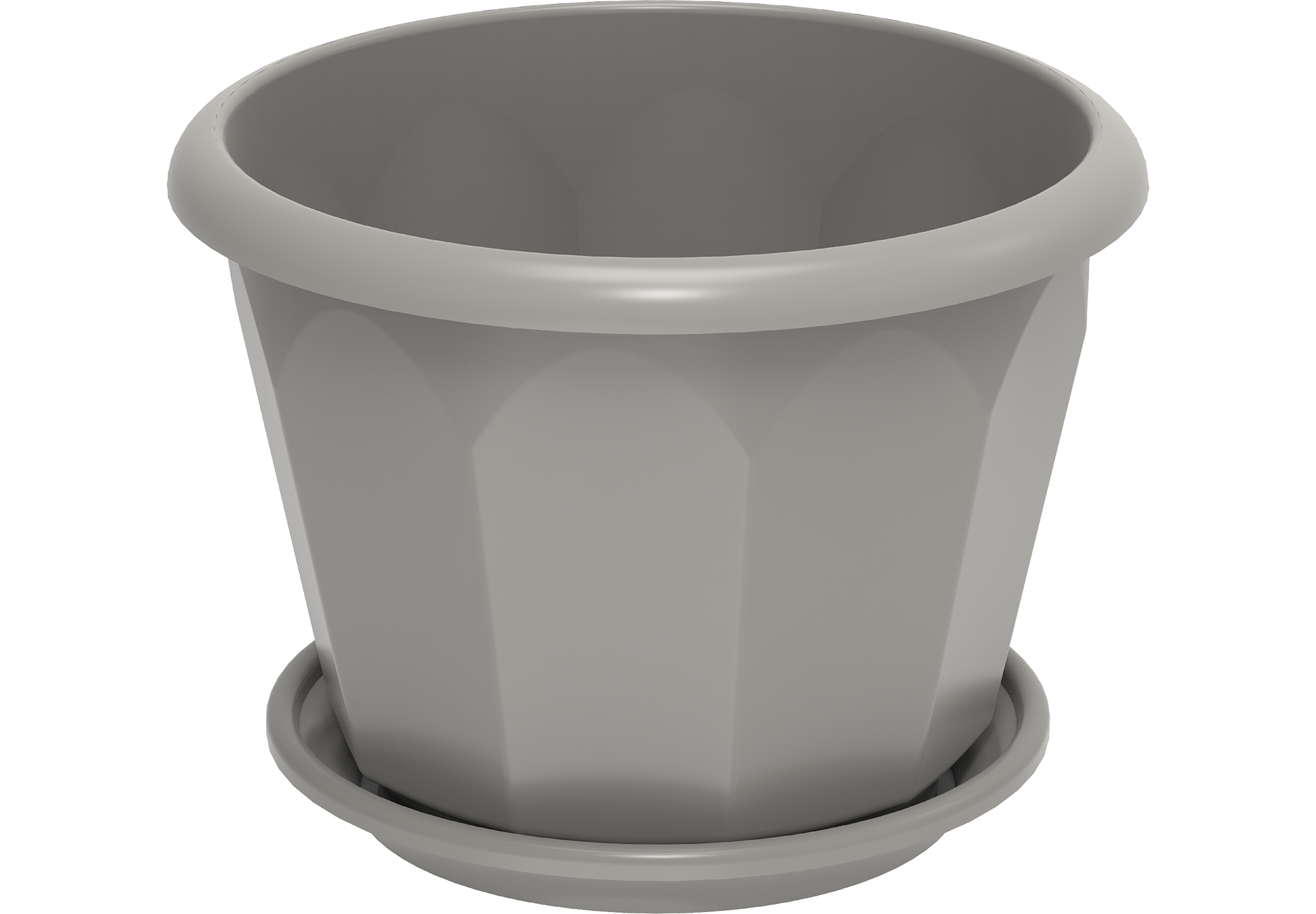 Cosmoplast UAE 10" Hexagonal Flowerpot with Tray