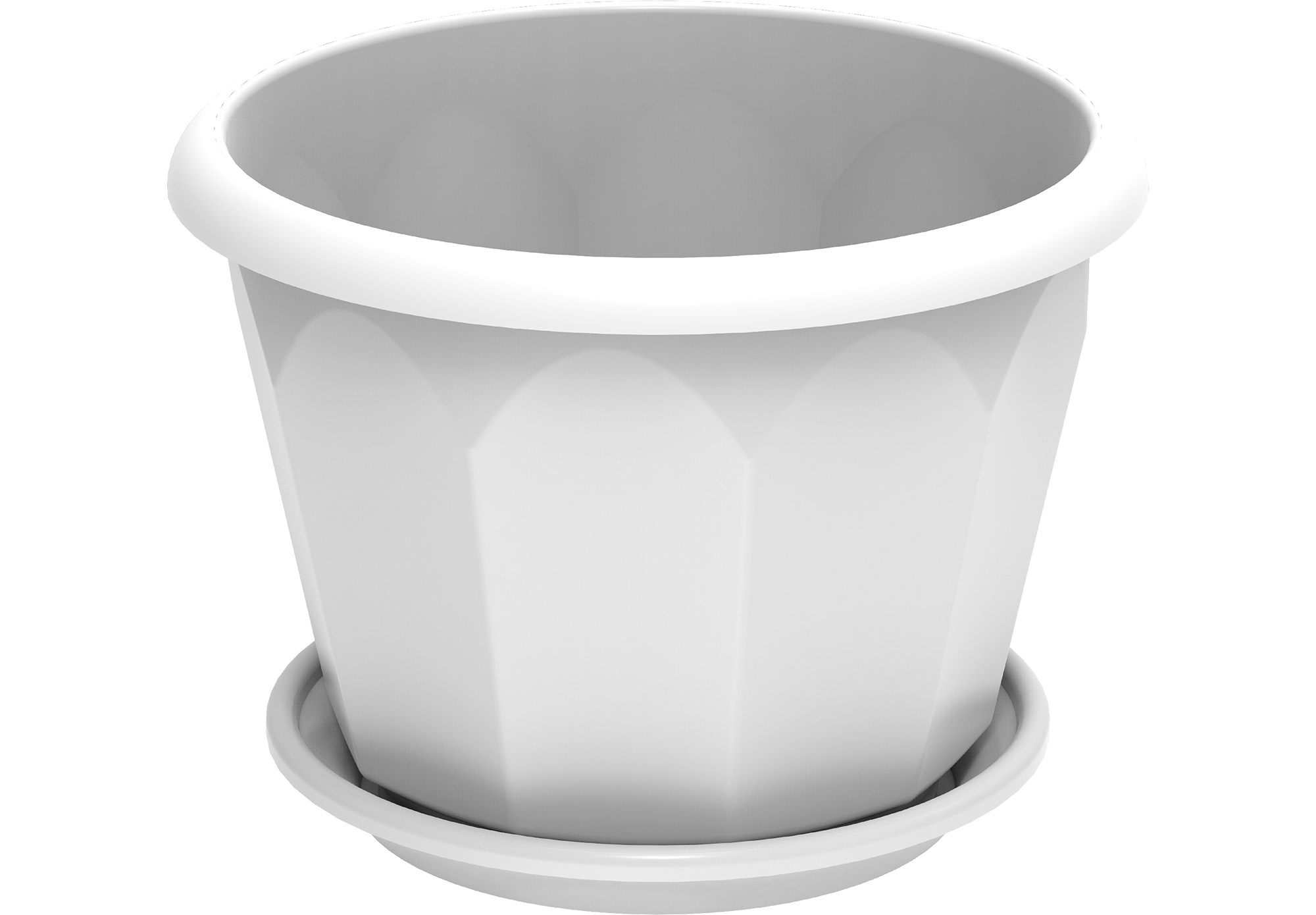 Cosmoplast UAE 15" Hexagonal Flowerpot with Tray