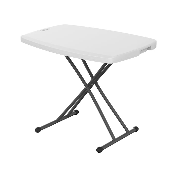 Cosmoplast Plastic Adjustable Folding Table with Metal Legs