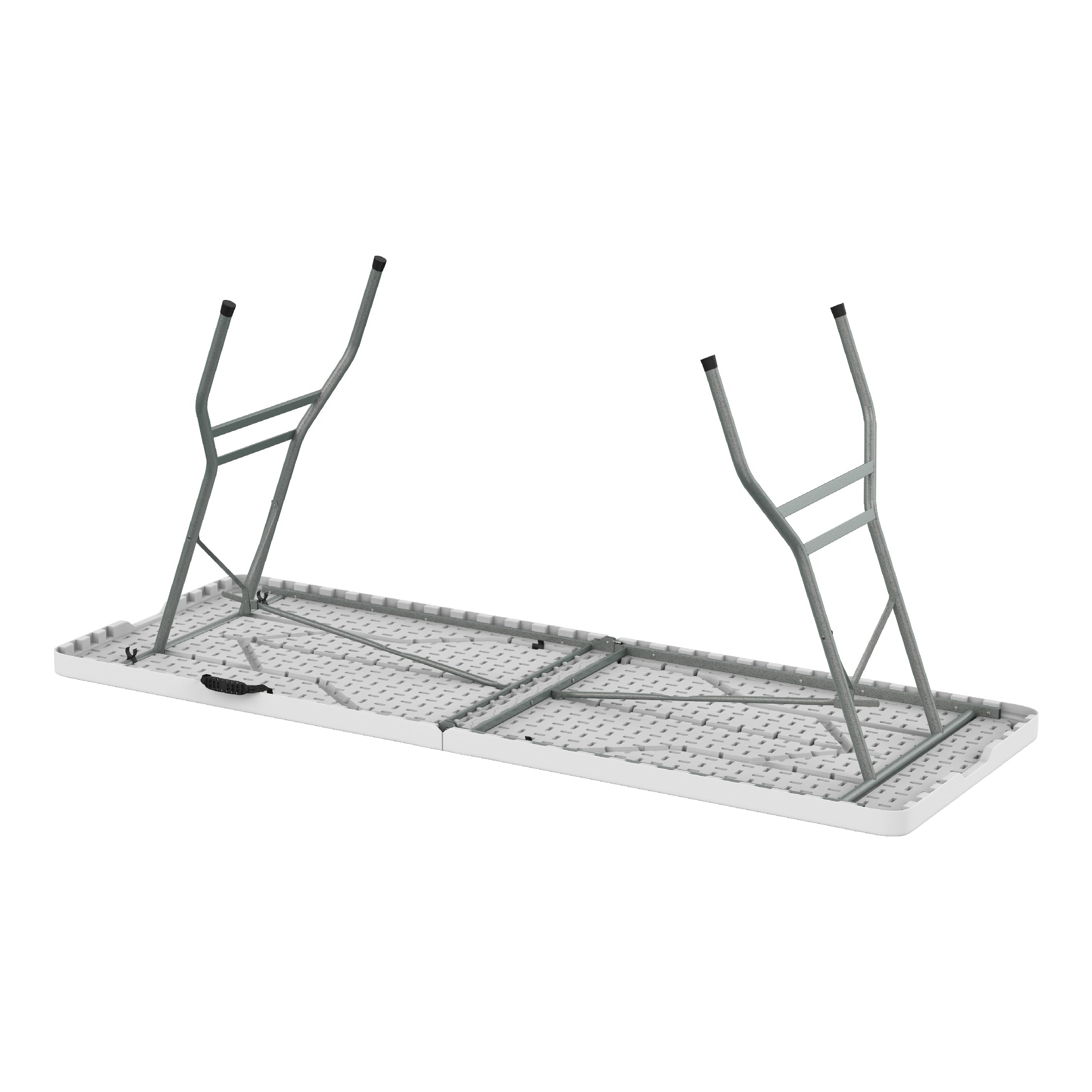 180 cm Folding Picnic Table with Steel Legs