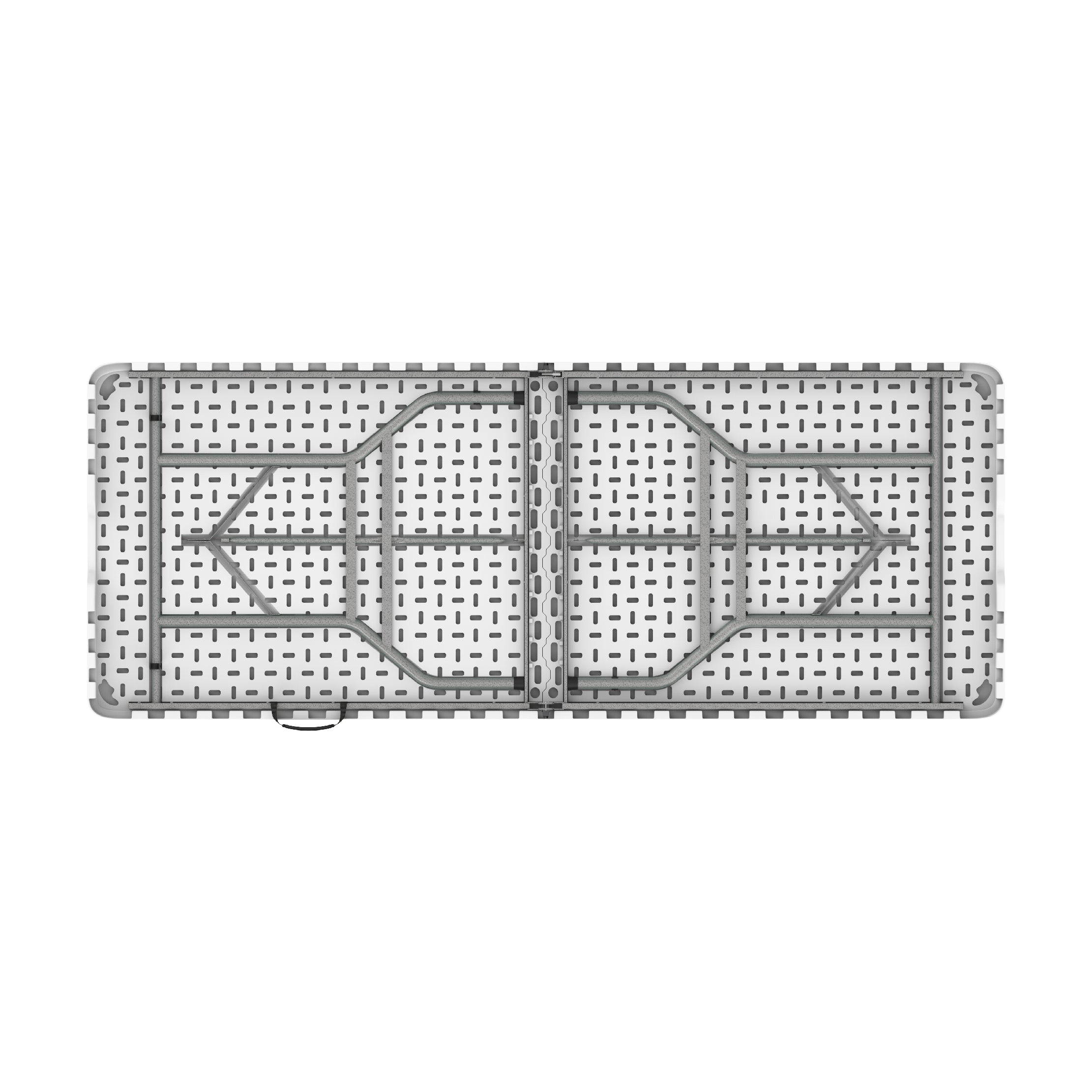 180 cm Folding Picnic Table with Steel Legs