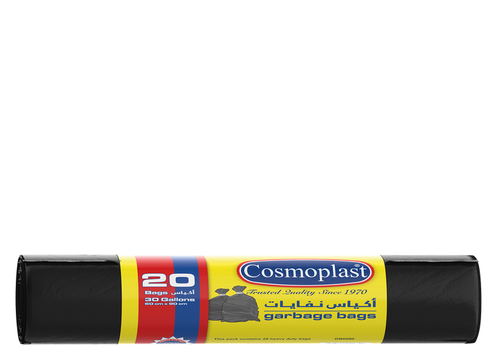 أكياس قمامة 30 جالون 60 × 90 سم