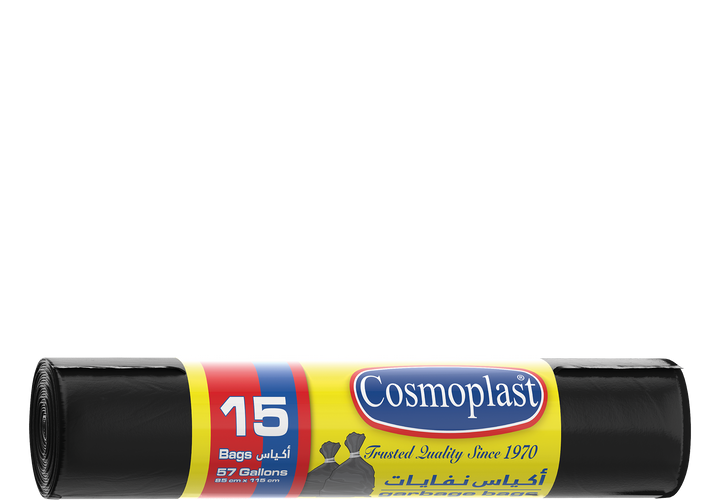 أكياس قمامة 57 جالون 85 × 115 سم