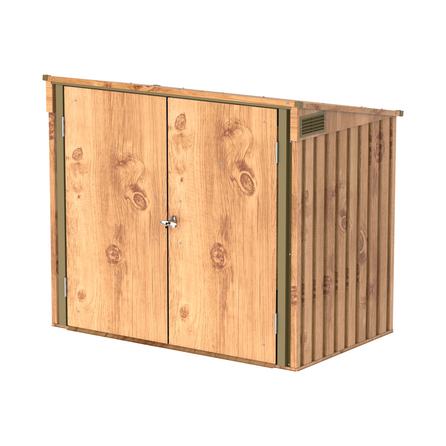 1420L Small Storage Steel Shed with Flat Lid