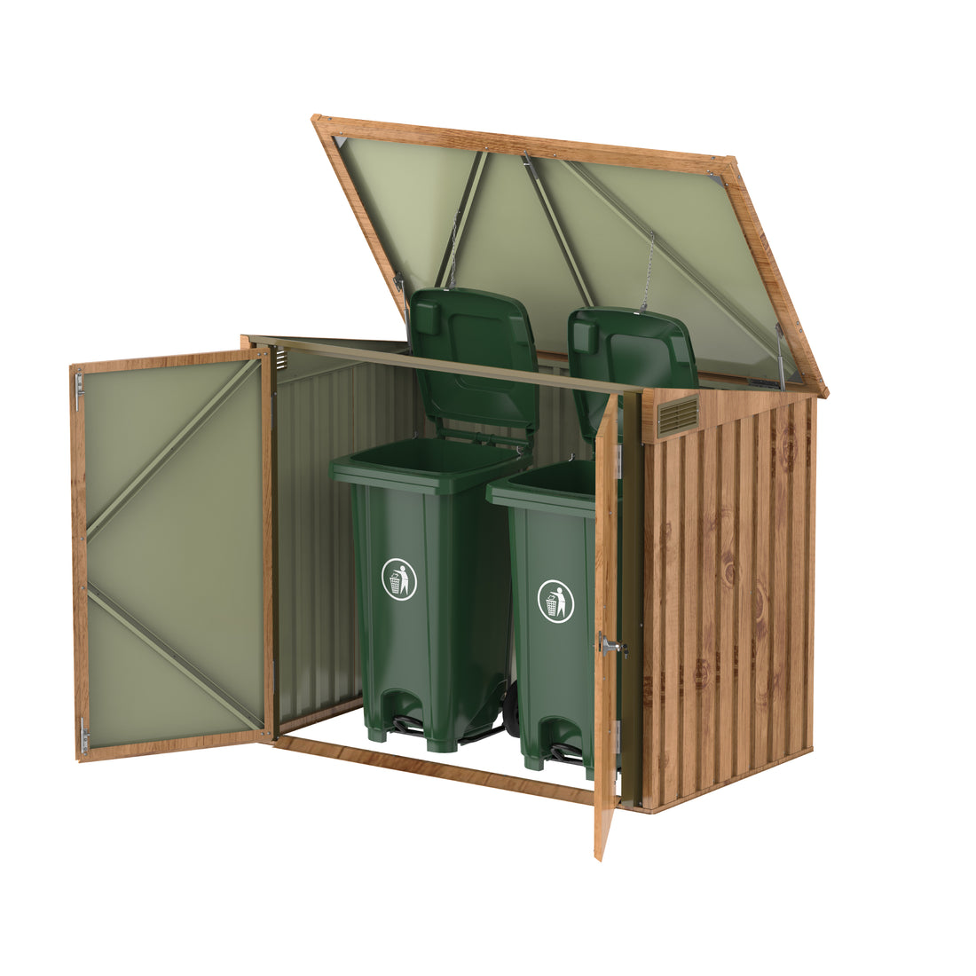 1420L Small Storage Shed with Flat Lid