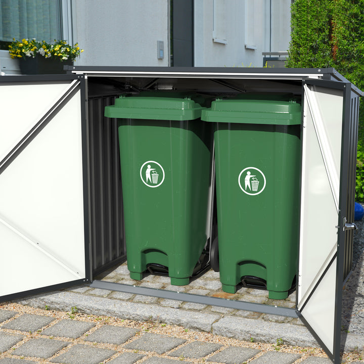 1420L Small Storage Steel Shed with Flat Lid