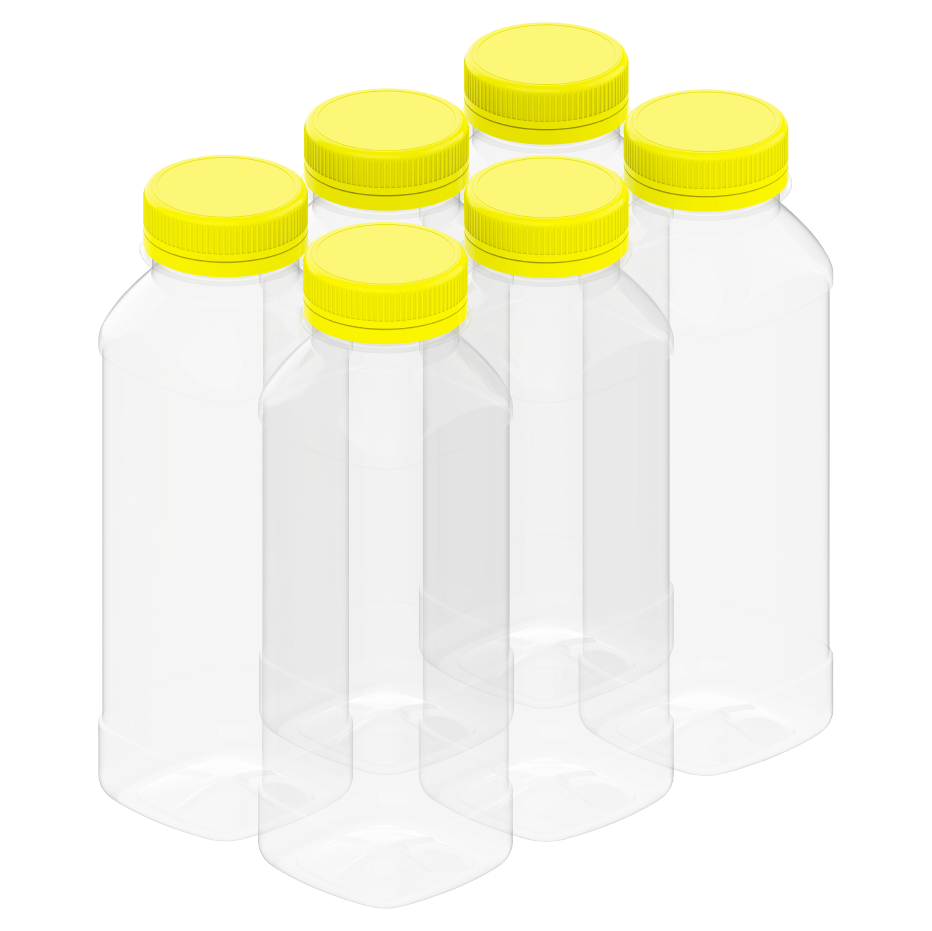 330 ml Plastic Clear Bottles with Caps